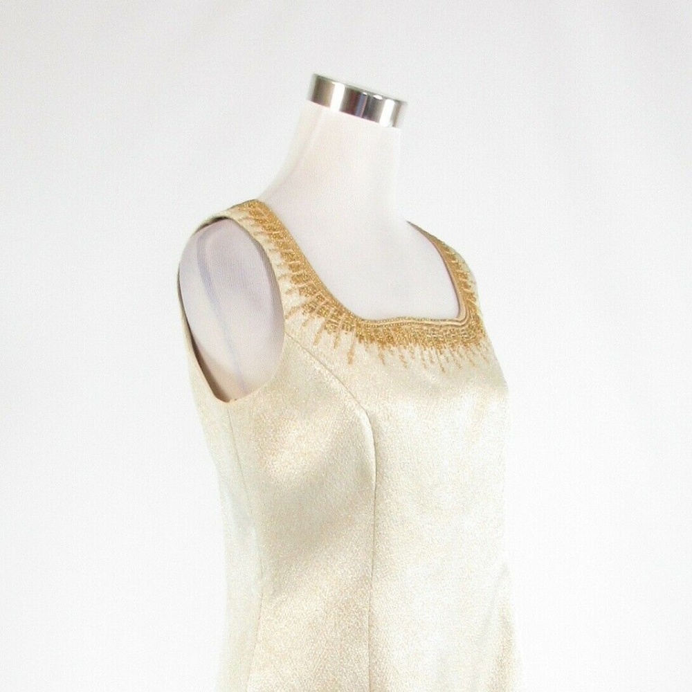 Kay Unger beige sleeveless dress 6 - Picture 4 of 8